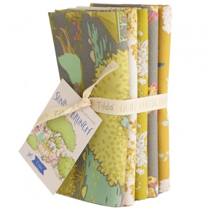 Image 81: Tilda Sunday Brunch Yellow Grey 5 FQ Bundle