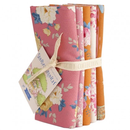 Image 80: Tilda Sunday Brunch Pink Ginger 5 FQ Bundle